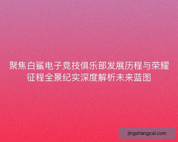 聚焦白鲨电子竞技俱乐部发展历程与荣耀征程全景纪实深度解析未来蓝图